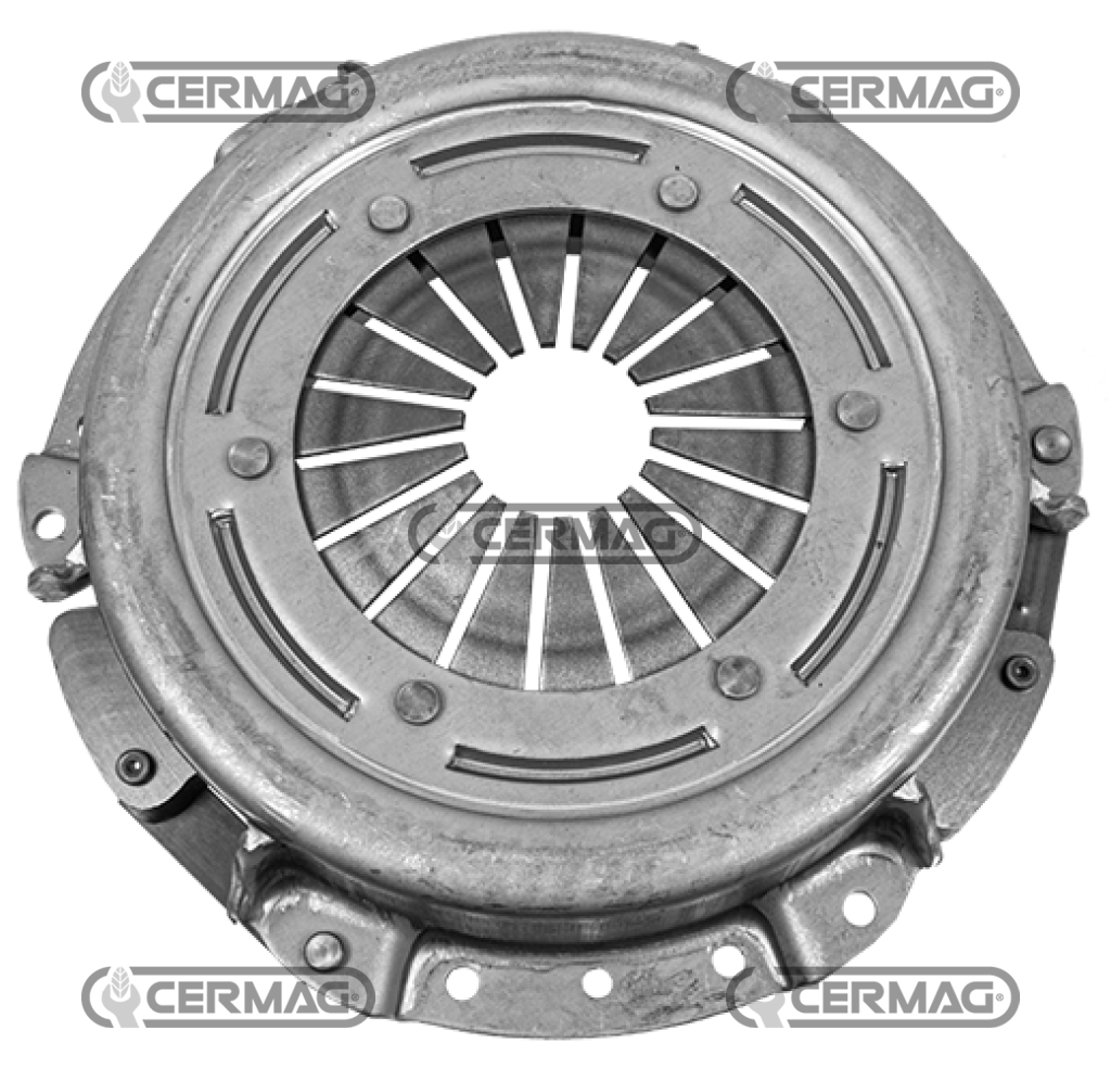 Single-plate clutch with diaphragm springs