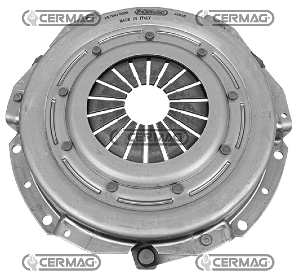 Single-plate clutch with diaphragm springs
