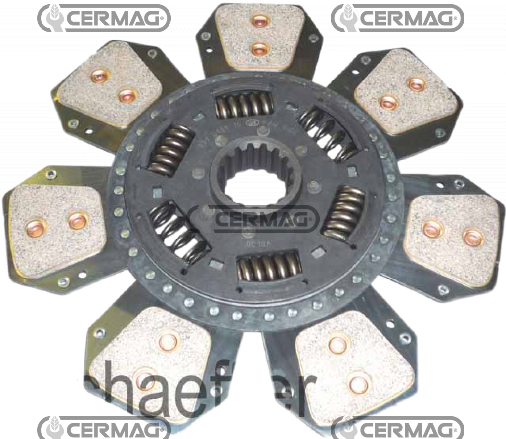 Central cerametallic plate with 7 vanes and tension springs for mechanism 15530 Ø