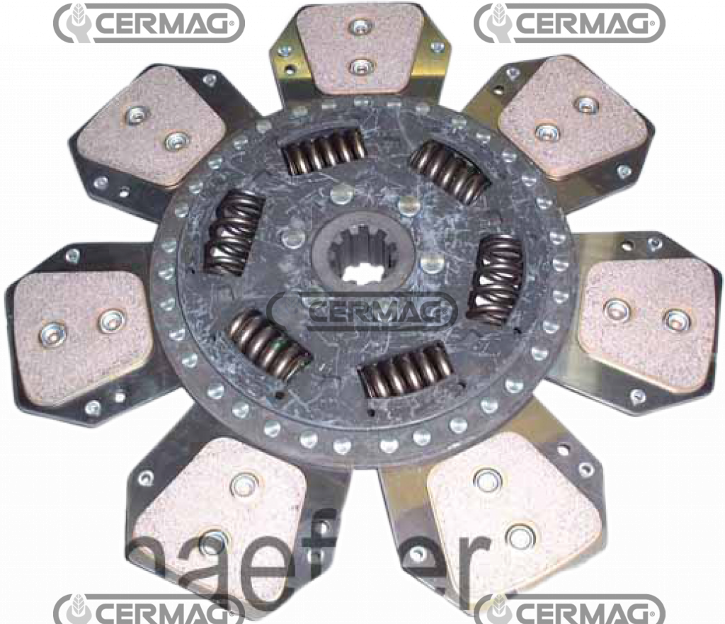 Central cerametallic plate with 7 vanes - Cushioned Ø 310 sintered - 10 grooves