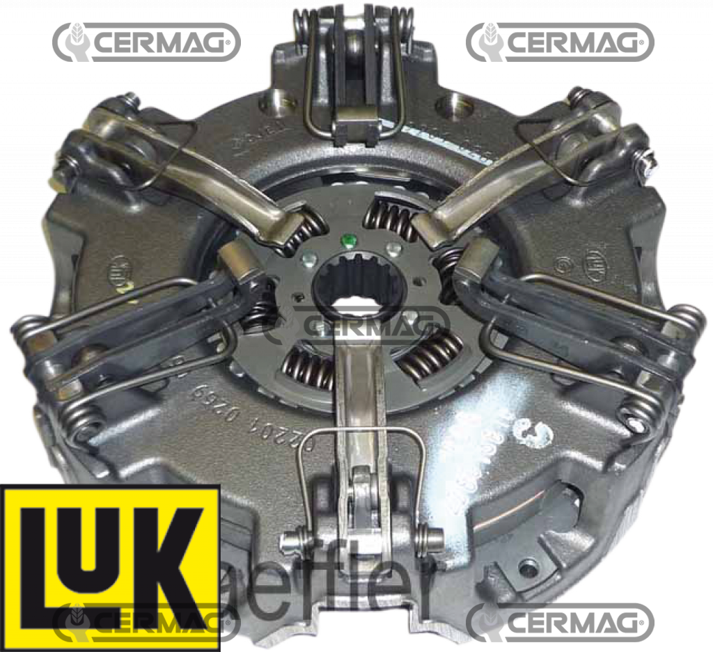Meccanismo a 6 leve completo di disco centrale cerametallico - 5 pale - Piatto Ø 280 mm - 35x39,80 - Z.14