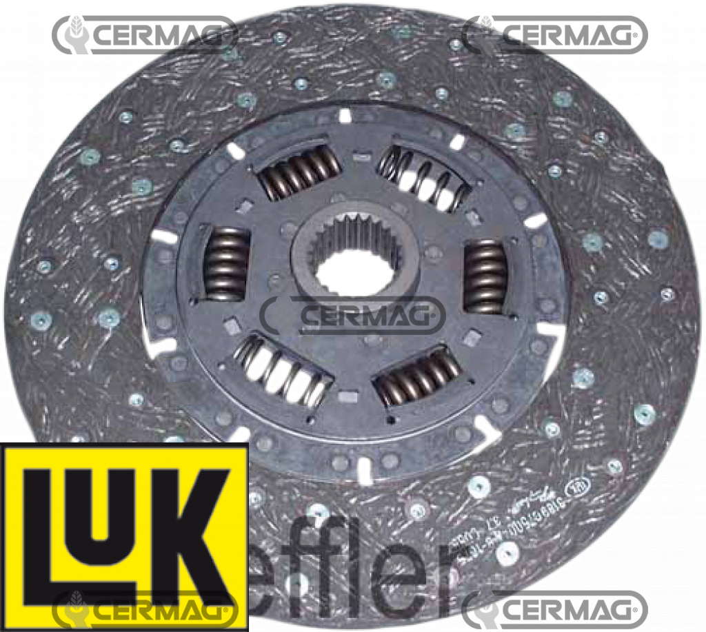 Central plate with tension springs 302x191x3.5, 40x36.5 - 24 grooves