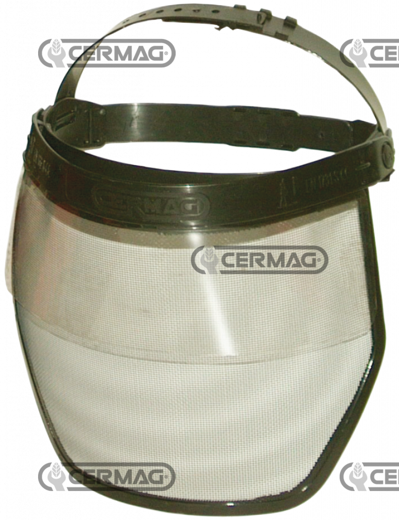 Visor in polycarbonate and metal gauze non reflecting