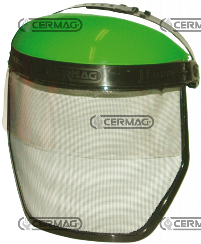  Visor in non reflecting metal gauze and polycarbonate with protective top