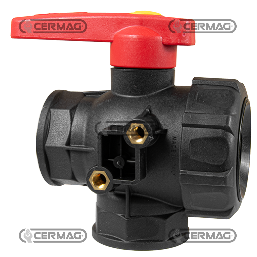 3-way ball valve with continuous flow