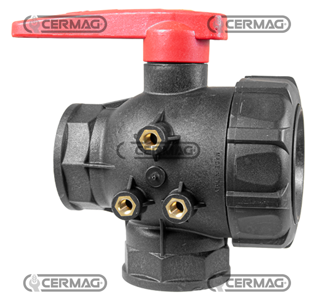3-way ball valve with continuous flow
