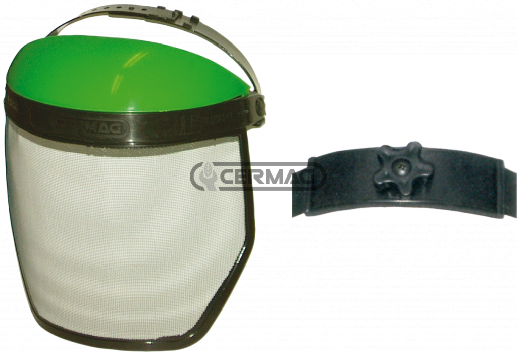  Visor in non reflecting metal gauze with protective top and adjuster knob