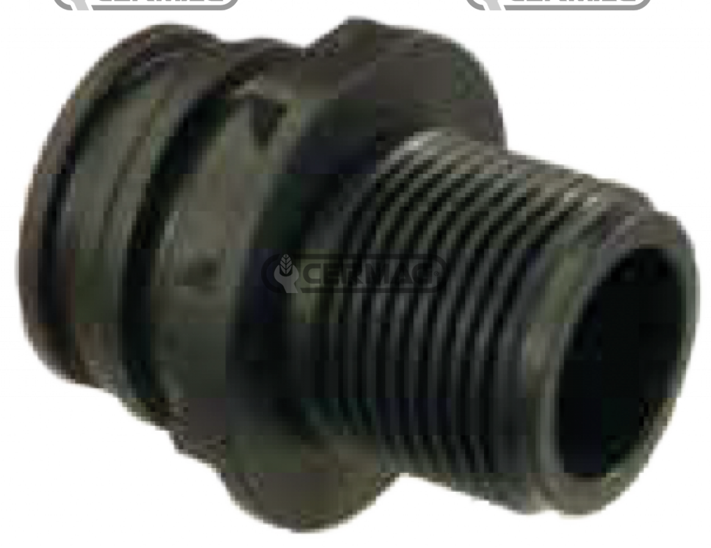 Male threaded fitting with male connection