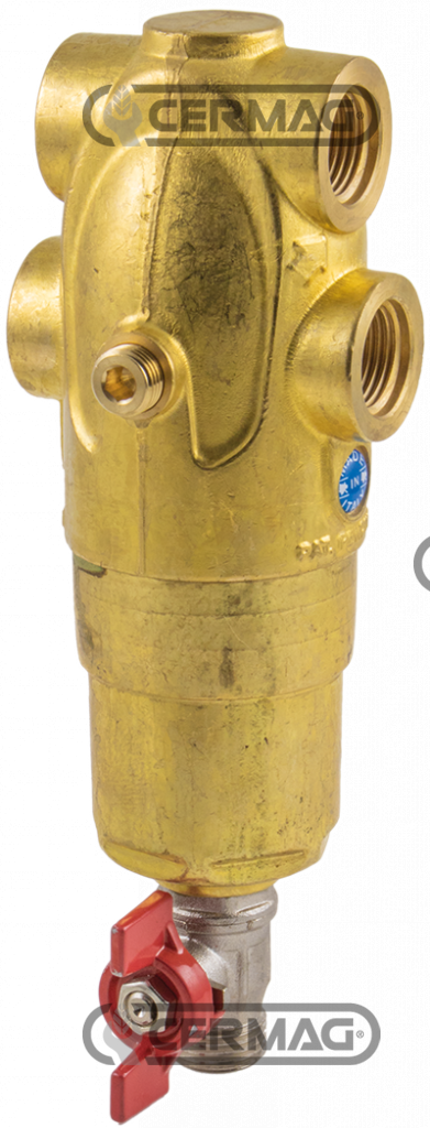 Complete filter with drain ball valve