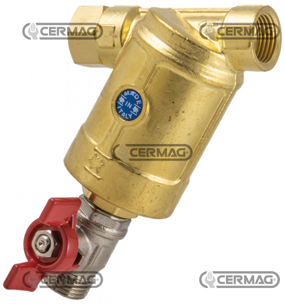 Complete filter with drain ball valve
