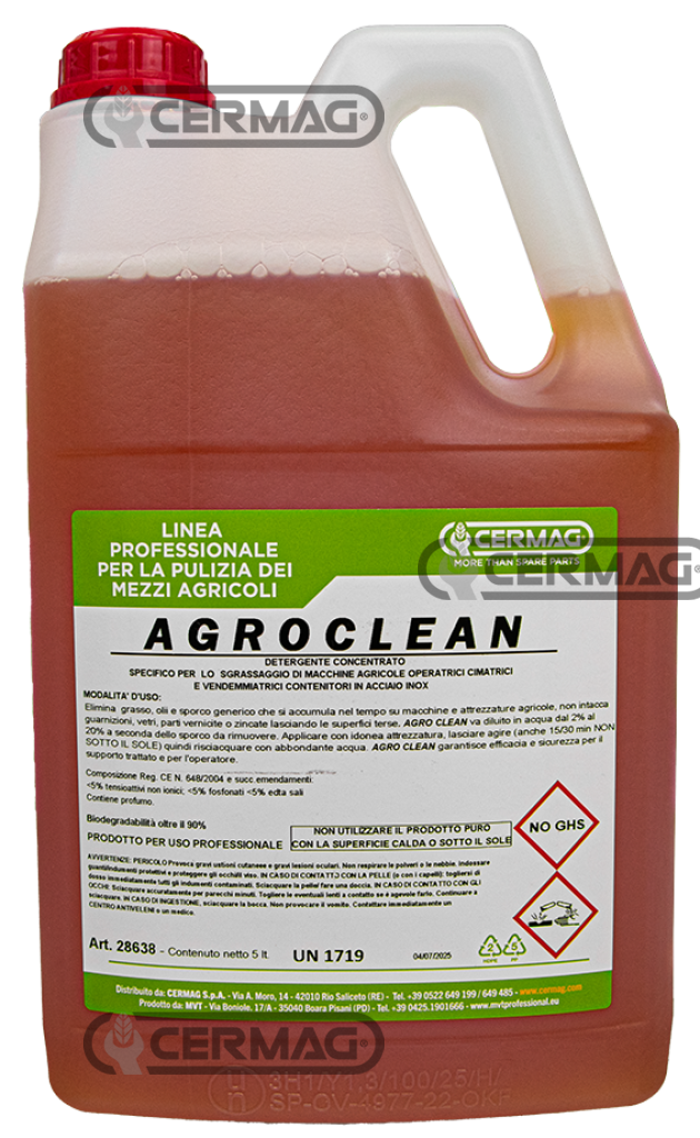 Degreasing detergent shampoo AGRO CLEAN - 5 L