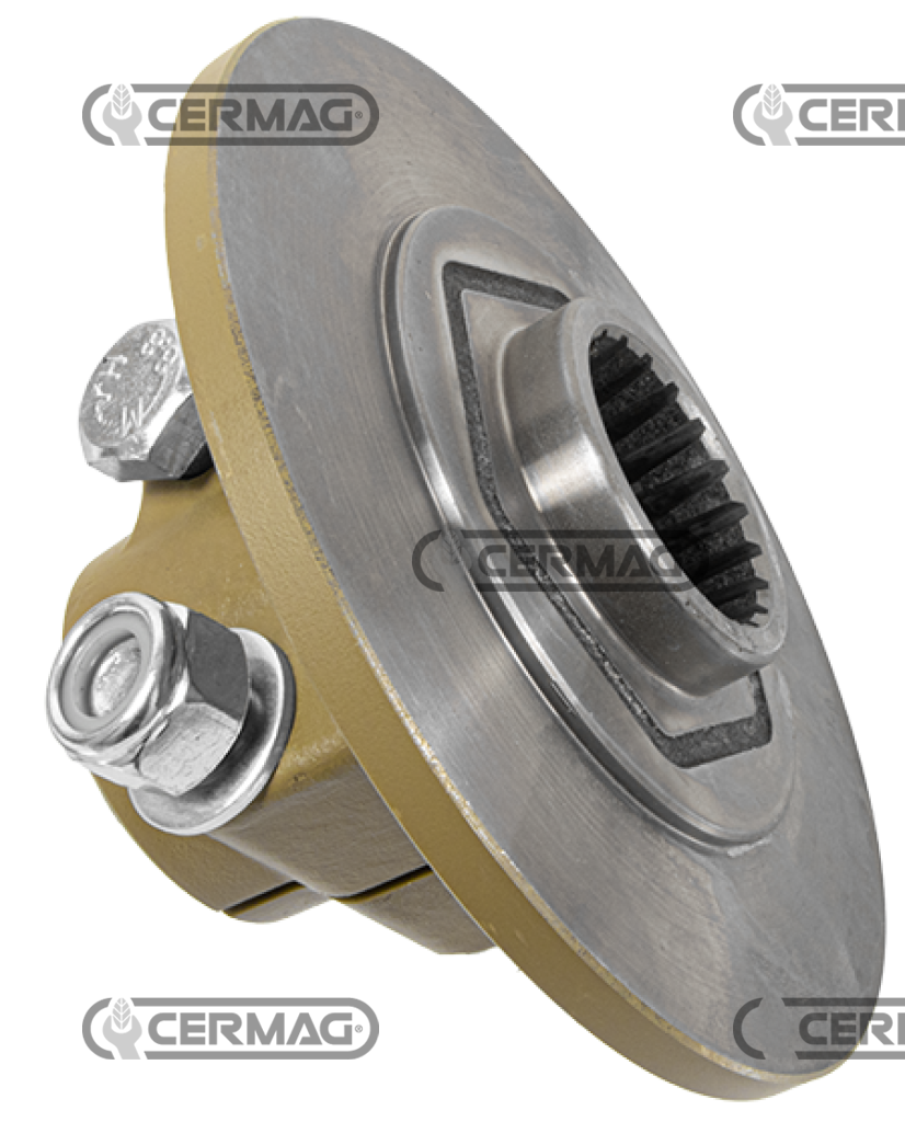 Hub with flange for 2-disc clutches