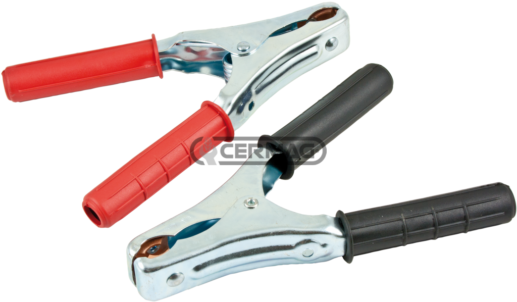 Coppia pinze portacorrente 1 rossa 1 nera