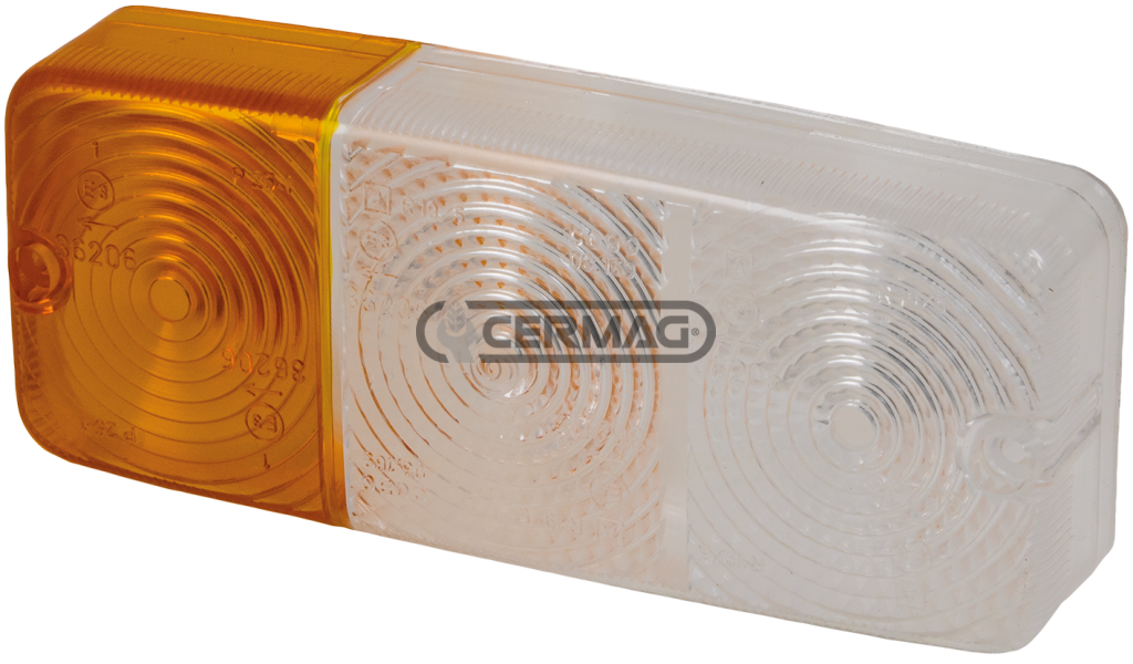 Right and left front cover (white-orange)