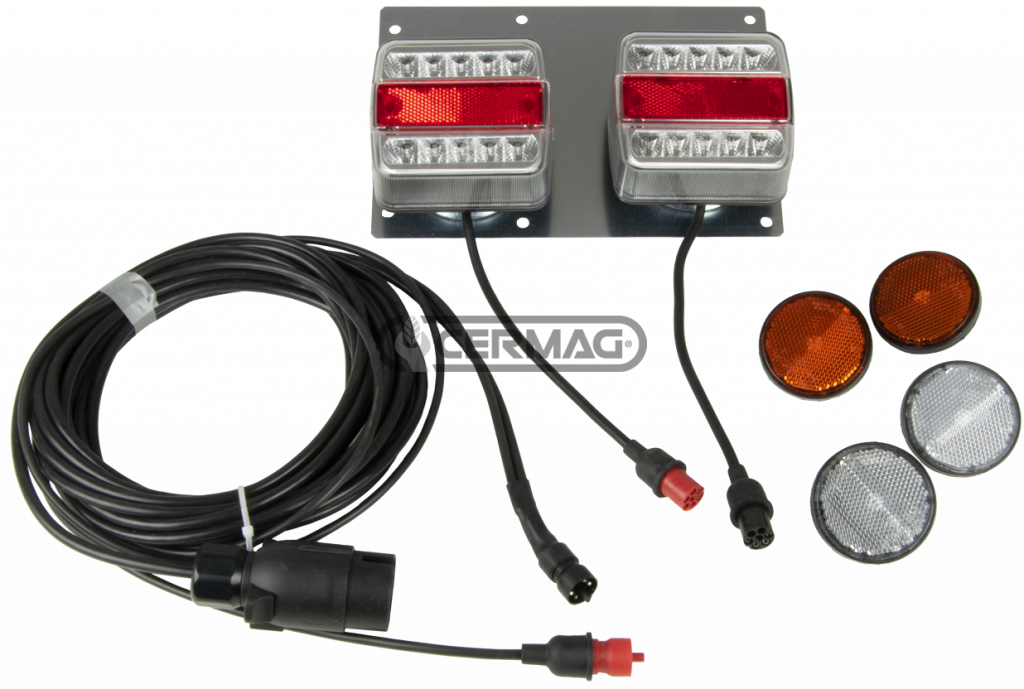 Kit completo di fanali 12V/24V a led montati su supporto magnetico