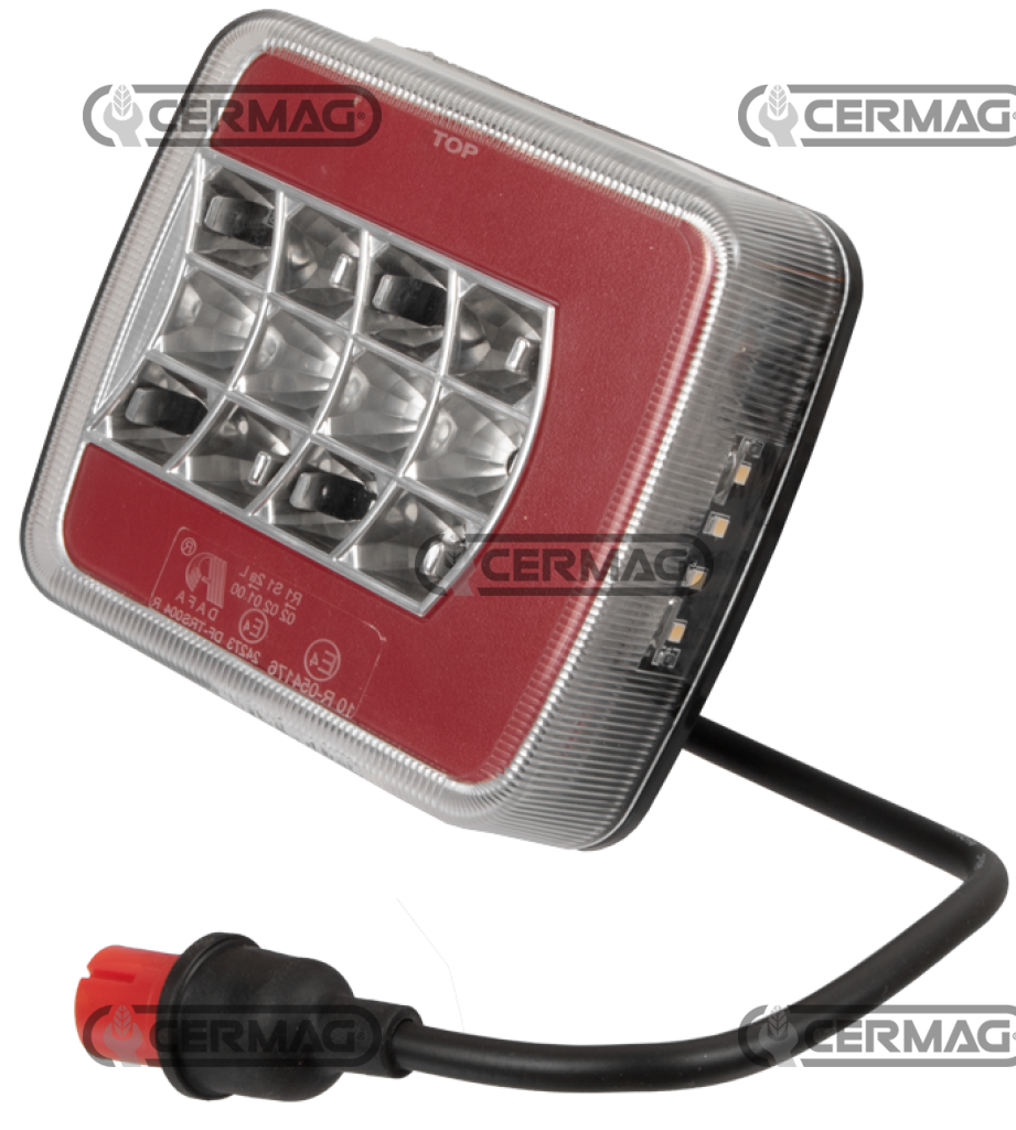 Linkes Rücklicht mit Kennzeichenbeleuchtung 12V-24V