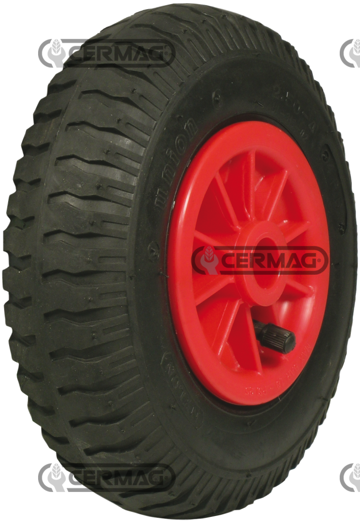 TYRED WHEELS WITH NYLON WHEEL RIM