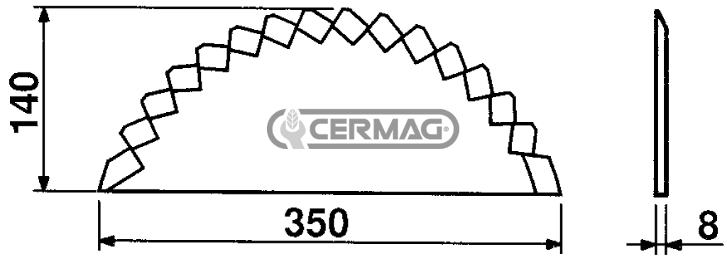 COLTELLI TRINCIA PER CARRI MISCELATORI - ORIZZONTALI