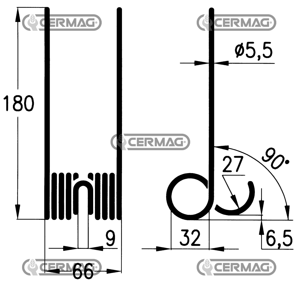 Molla per autocaricante raccoglitore
