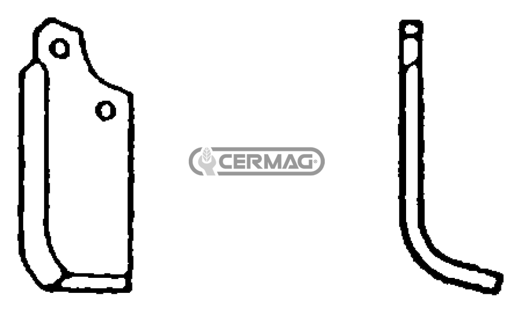 Messern gebogene Rechts