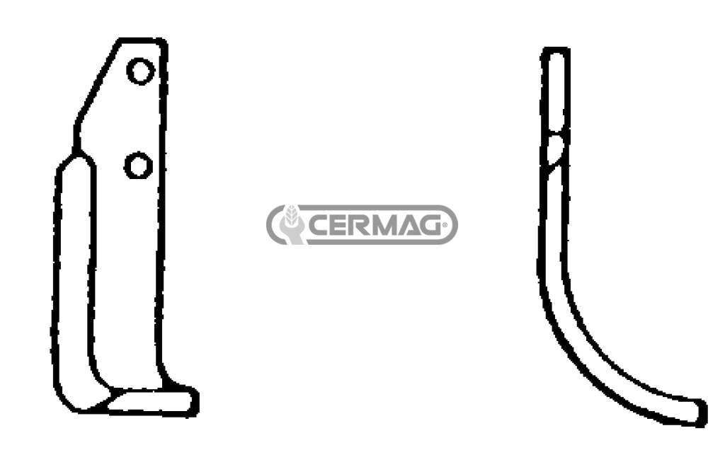 Messern gebogene Rechts