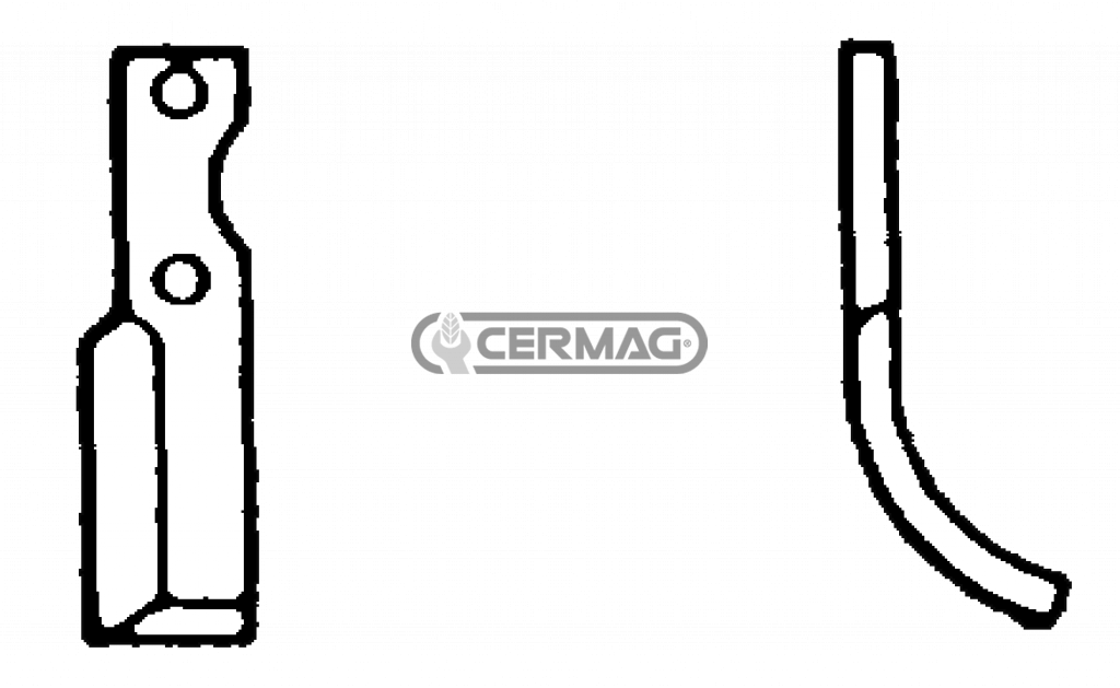 Cuchillos curvos derecha