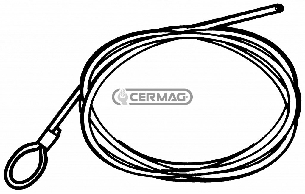 Brake cable with loop end