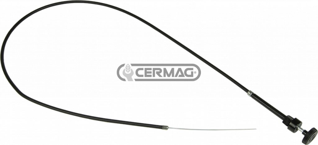 Complete motor stop cable with black knob