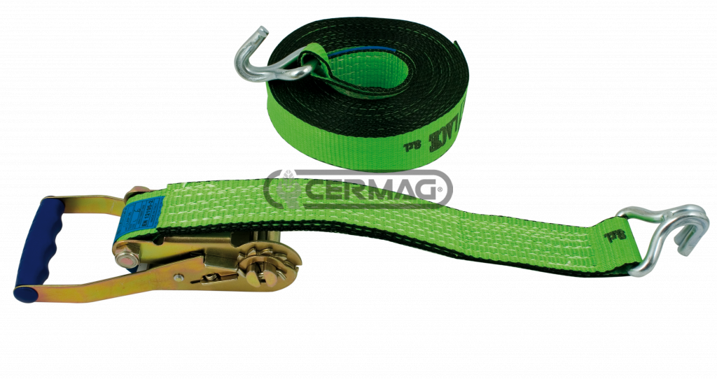 Anchoring belt with hook and tensioner