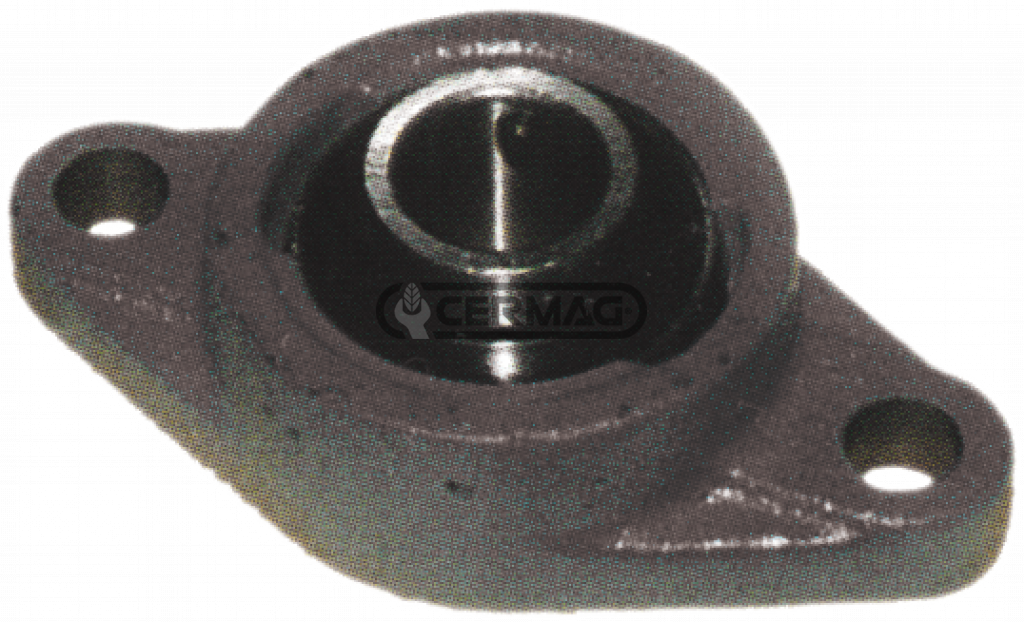 Selfaligning bearing support with flange