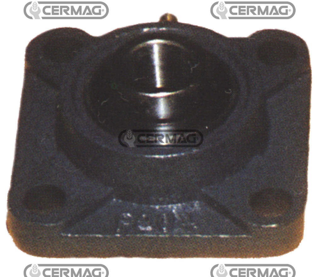 Support with self-aligning square flange bearing