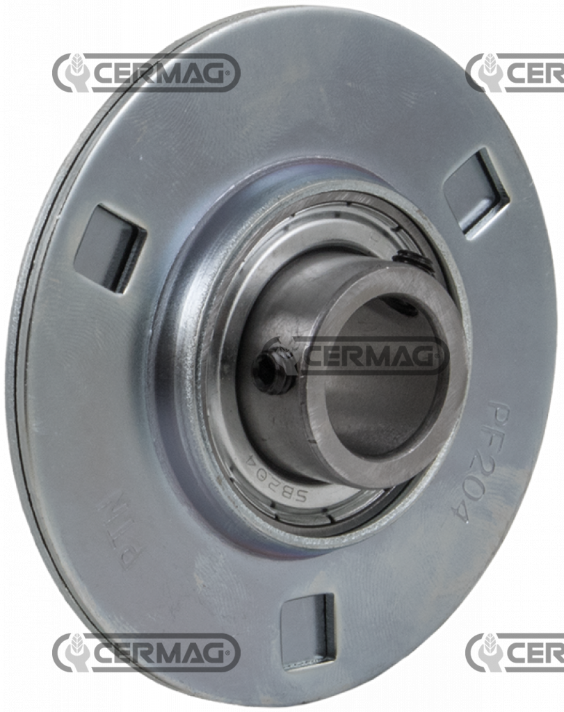 Bearing support with rounde sheet metal flange