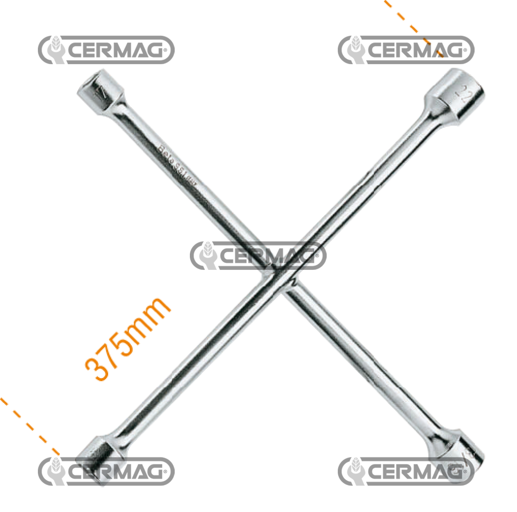 Clé en croix pour écrous de roue