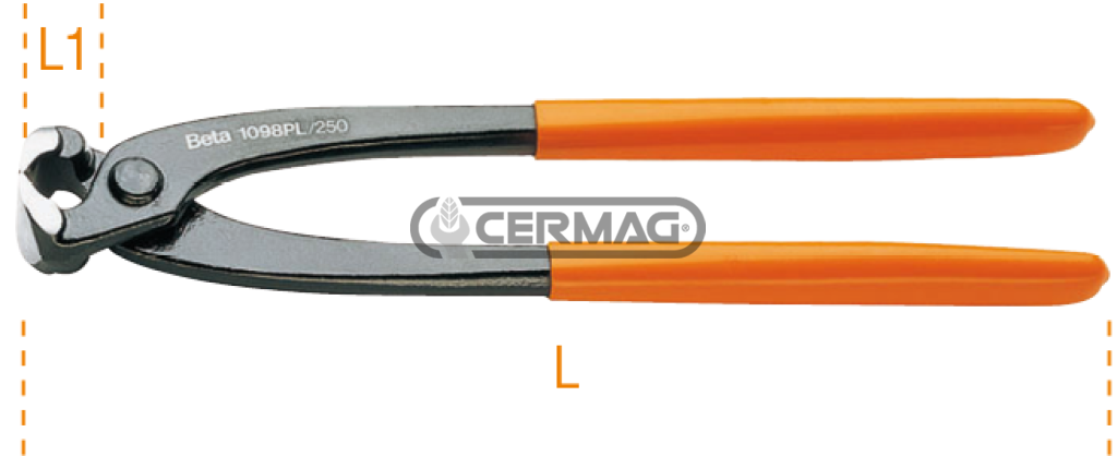 Tower pincer with PVC covered handles