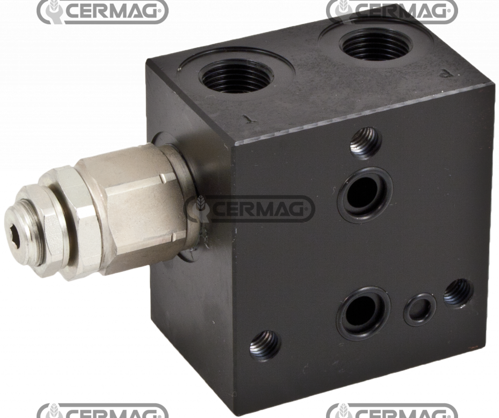 Entry cap with pressure limiting valve and VEI (excluding VEI) - 80÷350 bar