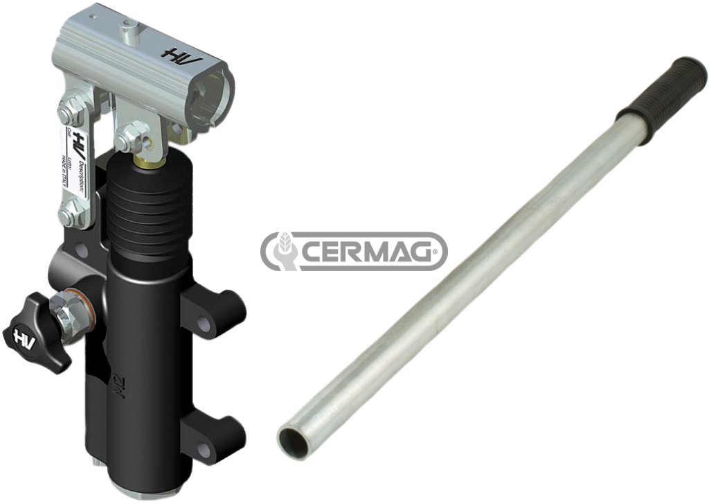 Handpumpe an mauer mit Hebel und Ablasshandrad