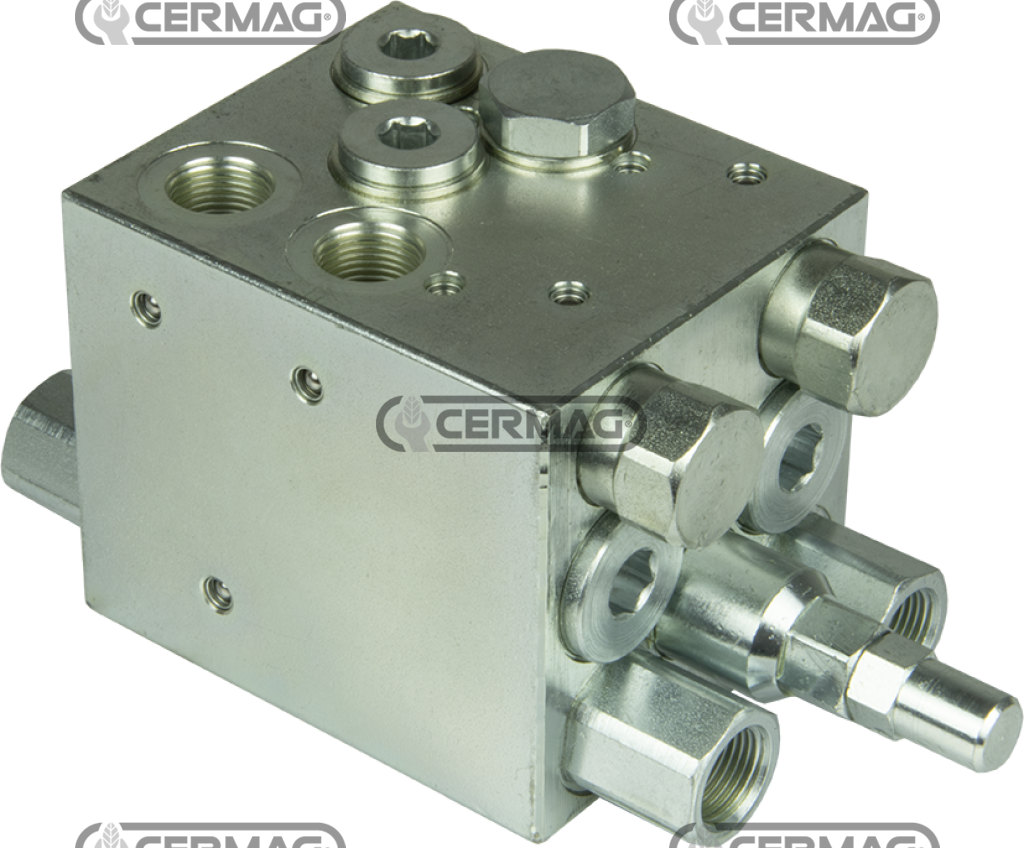 Valvola ribaltamento aratro a SEMPLICE EFFETTO con allineamento del carico con trattore nel solco