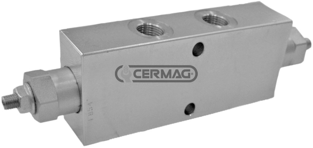 Double-acting overcenter valve for descent control