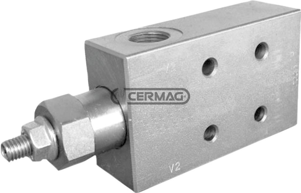 Soupape overcenter simple effet à bride pour contrôle de descente