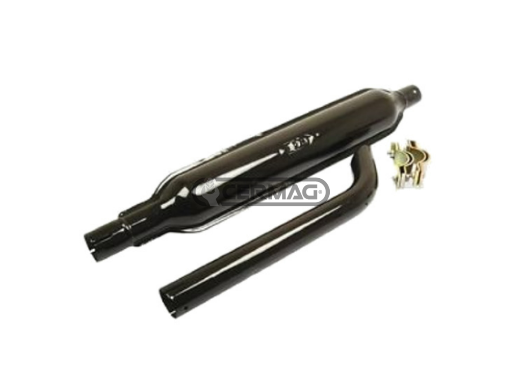 Kit silencieux avec rallonge courbée et colliers de serrage