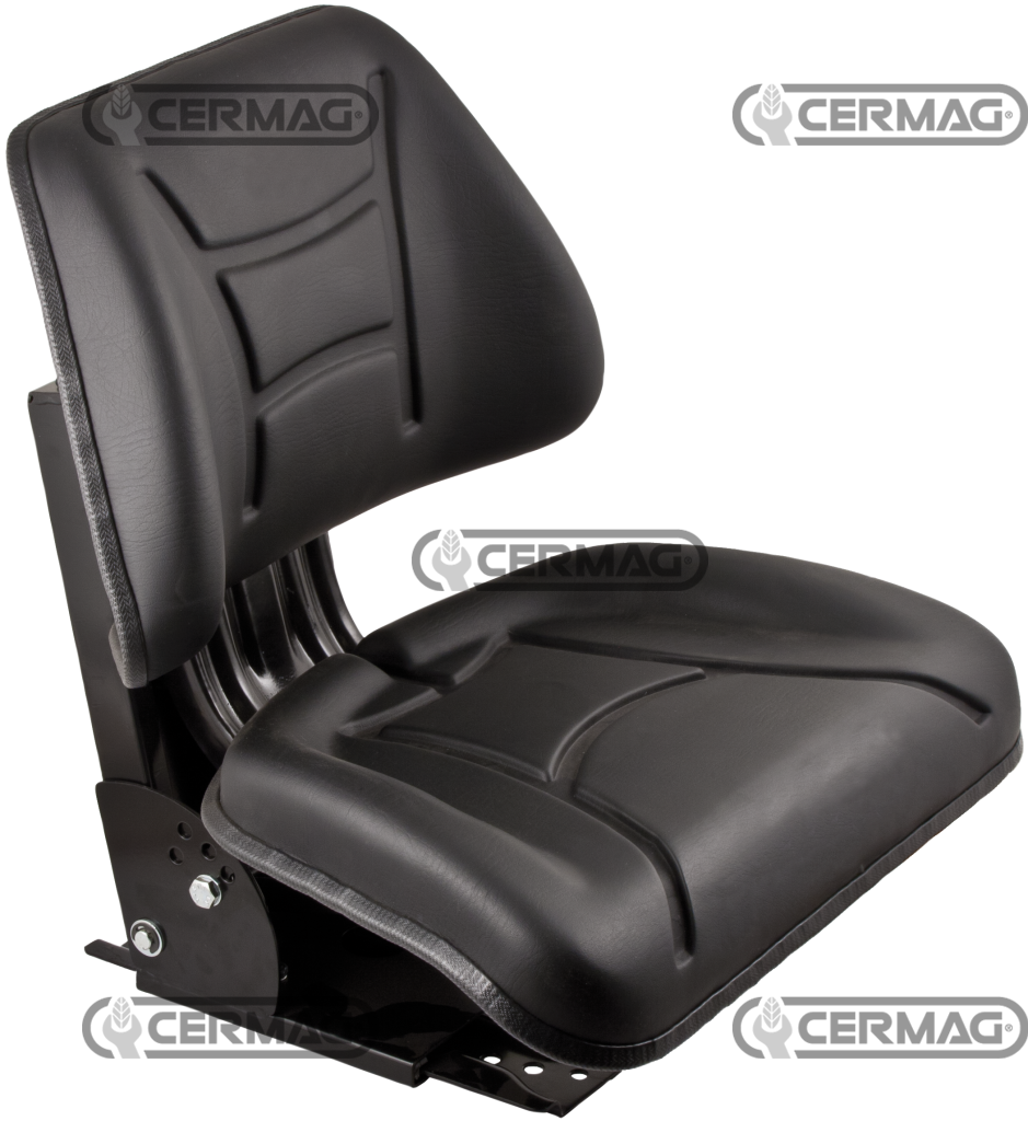 Sedile con ammortizzatore a molla ad inclinazione variabile