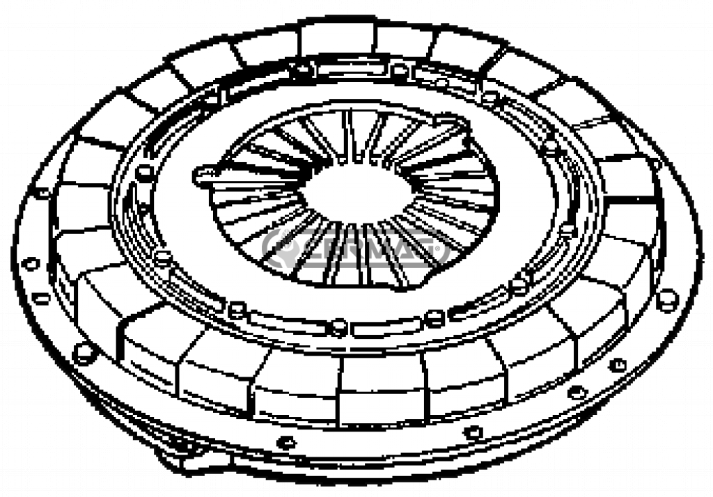 Single-plate clutch with diaphragm springs Ø 180 mm plate