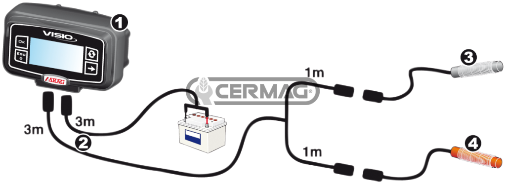 Kit cavi di collegamento per doppio sensore