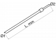 TUBO ASPIRANTE TELESCOPICO IN ACCIAIO - L. 720 MM