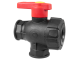 3-way ball valve with continuous flow