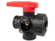 3-way ball valve with continuous flow