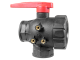 3-way ball valve with continuous flow