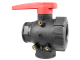 3-way ball valve with continuous flow