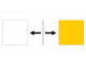 Pannello bilaterale quadrato bianco giallo per targhe sostitutive