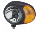 LIGHT FITTING WITH FRONT-SIDE TURN INDICATOR AND CLEAR GLASS